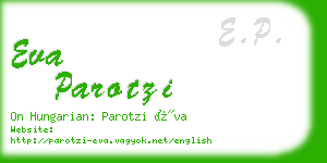 eva parotzi business card